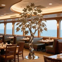 Custom Stainless Steel Maple Tree Statue