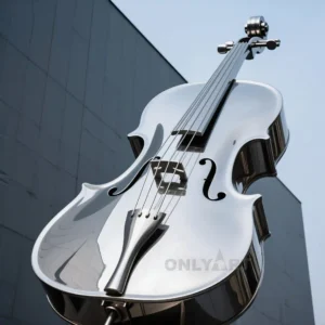 Custom Violin Sculpture Outdoor Music Hall Decor