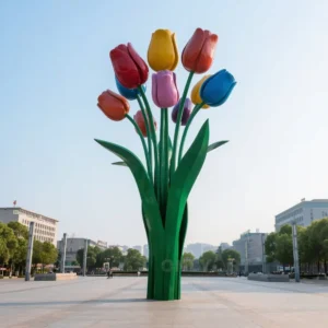 Extra Large Metal Flowers - Tulip