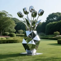 Geometry Metal Tulip Flower