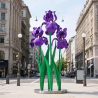 Giant Outdoor Metal Flowers - Violet