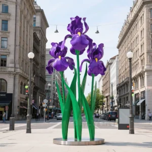 Giant Outdoor Metal Flowers - Violet