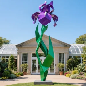 Hand Forged Metal Flower - Violet