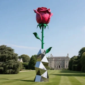 Handmade Steel Rose Flower For Garden