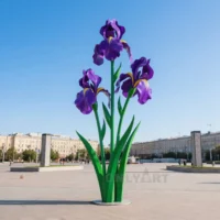 Large African Violet Sculpture