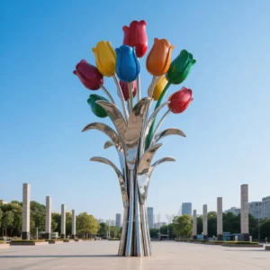 Large Metal Flowers For Garden - Tulip