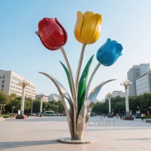 Large Metal Flowers - Tulip
