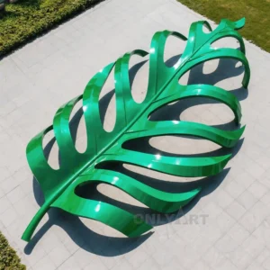 Large Metal Leaf Garden Sculpture