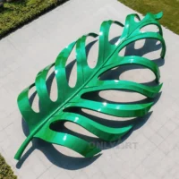Large Metal Leaf Garden Sculpture