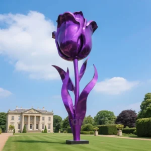Large Rose Violet's Pride Sculpture