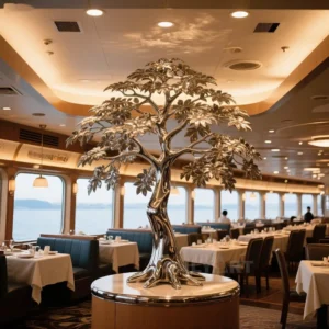 Maple Tree Metal Sculpture For Indoor Decor