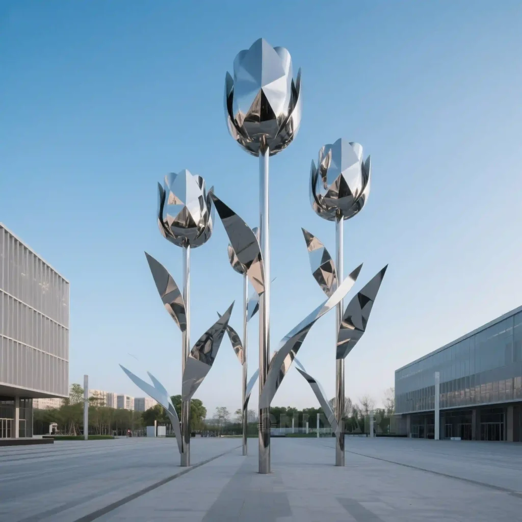 Metal Garden Plant - Tulip Flower