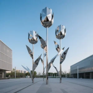 Metal Garden Plant - Tulip Flower