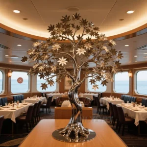 Metal Giant Maple Tree Sculpture