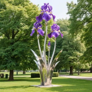 Metal Landscape Flowers - Violet