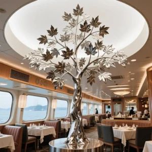 Metal Maple Tree Sculpture For Sale