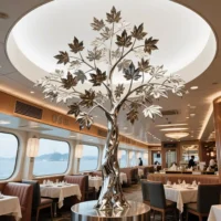 Metal Maple Tree Sculpture For Sale