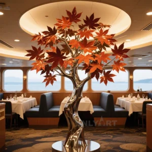 Metal Tree Art Maple Sculpture