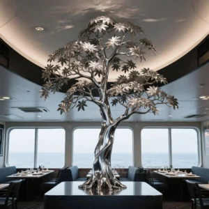 Metal Tree Sculpture Outdoor Maple