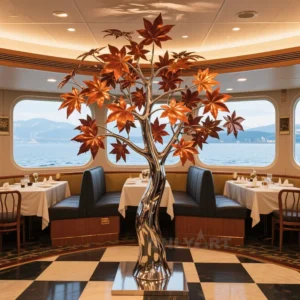 Outdoor Metal Tree Sculpture - Maple