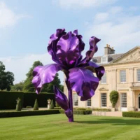 Purple Metal Flower - Violet