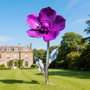 Purple Violet Flower Sculpture