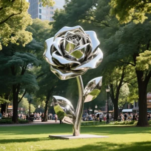 Sheet Metal Rose Flower