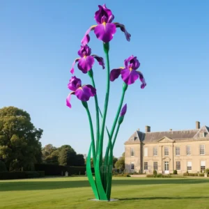 Tall Metal Flowers - Violet