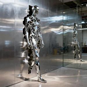 Art Man Wire Abstract Sculpture Huge Wall Sculpture