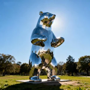 Art Metal Outdoor Bear Statues For Sale