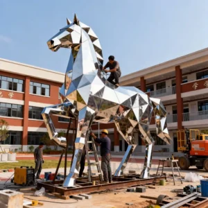Art Standing Large Horse Sculpture