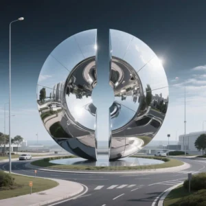 Custom INVERSE Sculpture - Large Metal Disc