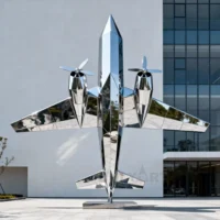 Custom Metal Airplane Sculpture For Sale