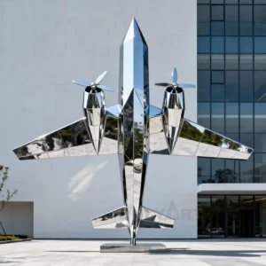 Custom Metal Airplane Sculpture For Sale