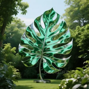 Custom Metal Garden Leaf Sculpture