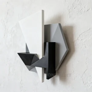 Deco Metal Sculpture Wall Hanging