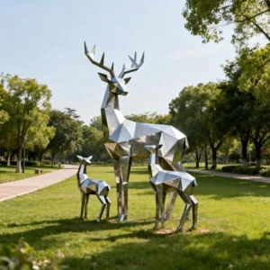 Garden Metal Deer Statue For Sale