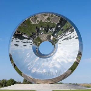 Giant Stainless Steel Disc Sculpture For Outdoor