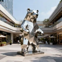 Large Famous Geometric Bear Sculpture