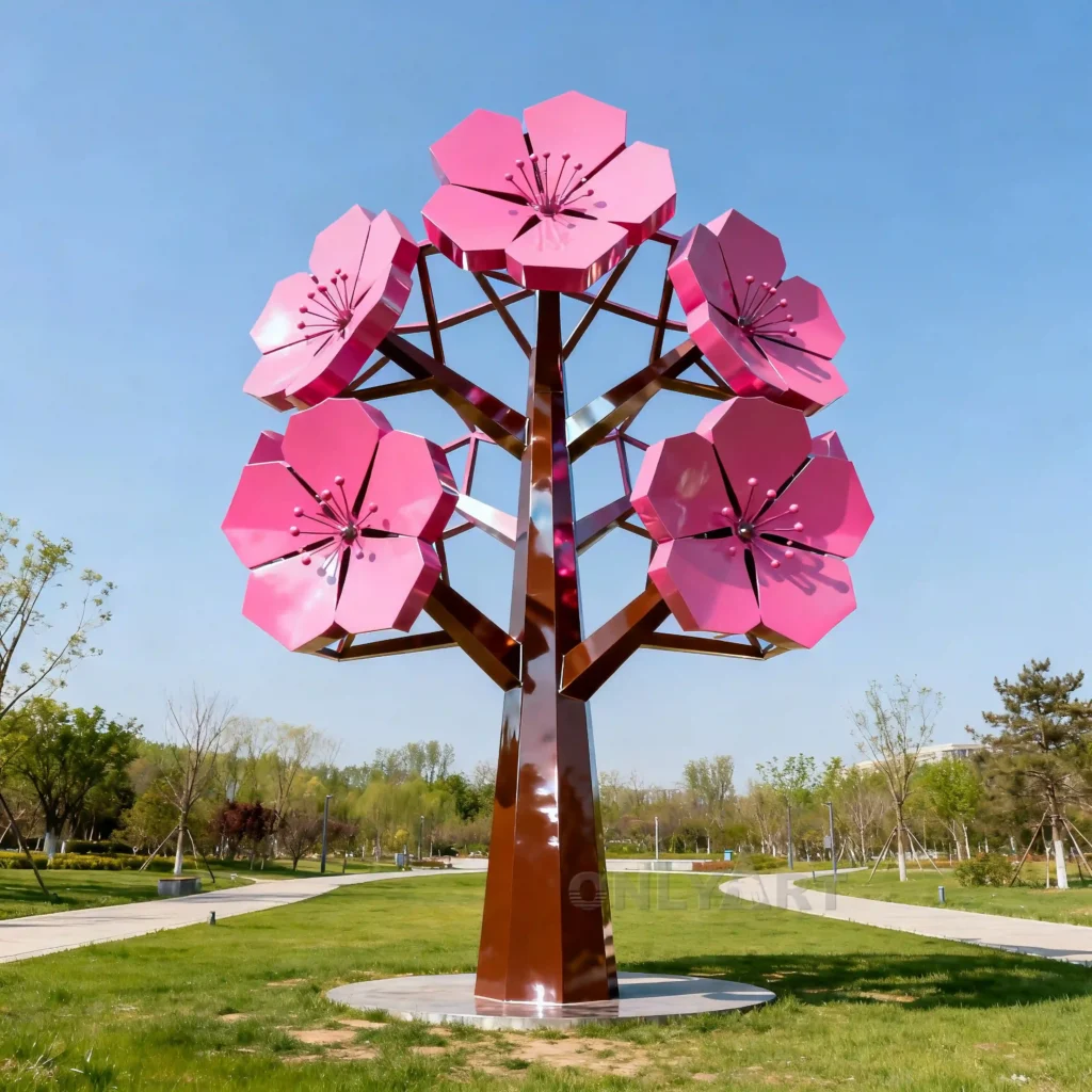 Large Flowering Cherry Blossom Tree Sculpture