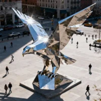 Large Metal Bald Eagle Garden Statue