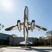 Large Metal Plane Sculpture