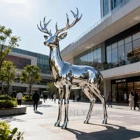 Large Metal Stag Statue For Garden Ornament