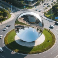 Large Outdoor Urban Abstract Metal Sculpture