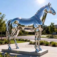 Life Size Outdoor Metal Horse Sculpture
