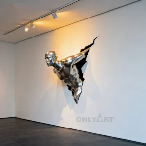 Man 3d Wall Art Sculpture Figure Statue for Home Office Decoration
