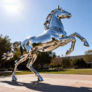 Metal Art Deco Horse Statue