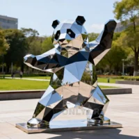 Metal Geometric Kung Fu Panda Sculpture