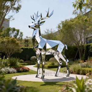 Metal Life Size Stag Garden Ornament