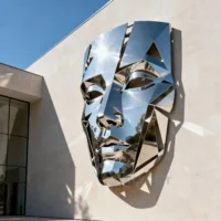 Metal Outdoor Big Face Statue